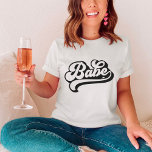 Bride Babe Custom Name T-Shirt Bachelorette T-shir<br><div class="desc">Bride Babe Custom Name T-Shirt Bachelorette T-shirt</div>