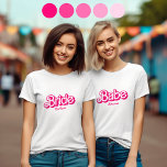 Bride Babe Tribe T-Shirt Bachelorette Retro T-shir<br><div class="desc">Bruid Babe T-Shirt Bachelorette Barb Bruid T-shirt  Bruid To Be Bride's Maid BrideTribe</div>