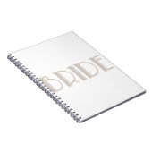 Bride Bachelorette Bride te retro Notitieboek (Rechterzijde)