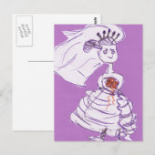 Bride Bachelorette Briefkaart (Voorkant / Achterkant)