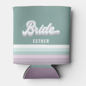 Bride bachelorette bruiloftsfunky retro 80's paste blikjeskoeler (Voorkant)