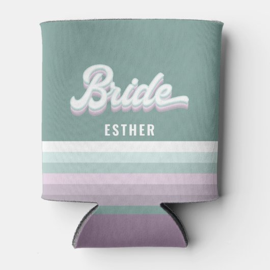 Bride bachelorette bruiloftsfunky retro 80's paste blikjeskoeler (Voorkant)