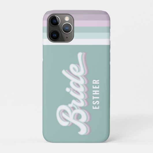 Bride bachelorette bruiloftsfunky retro 80's paste Case-Mate iPhone case (Achterkant)