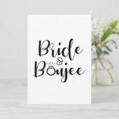 Bride bachelorette kaart (Staand voorkant)