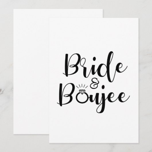 Bride bachelorette kaart (Voorkant / Achterkant)