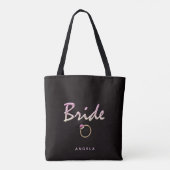 Bride, Bag bride, parels Tote Bag (Achterkant)