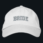 Bride Baseball Pet, modern design Geborduurde Pet<br><div class="desc">Bride Baseball Pet,  modern design</div>
