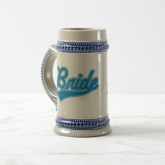 Bride (Baseball Script Blue) Bierpul (Voorkant links)