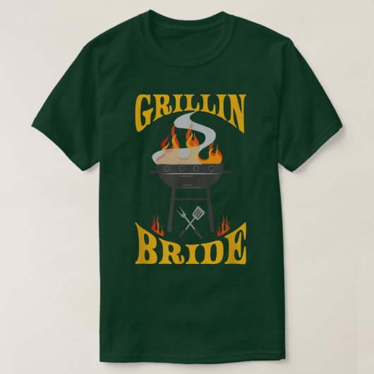 Bride BBQ Grill Smoker & Barbecue Chef T-shirt (Design voorkant)