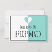 BRIDE & Be My Bridesmaid You & Me Wedding Suite Kaart (Voorkant)