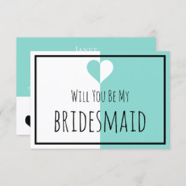 BRIDE & Be My Bridesmaid You & Me Wedding Suite Kaart