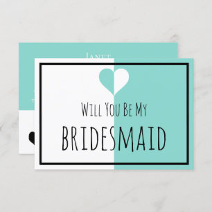 BRIDE & Be My Bridesmaid You & Me Wedding Suite Kaart