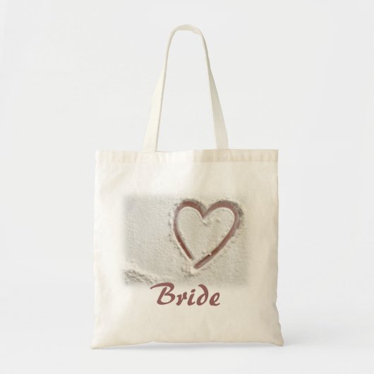 Bride Beach hart zand Tote Bag (Voorkant)