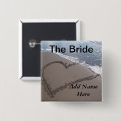 Bride Beach Wedding Button (Voorkant /achterkant)