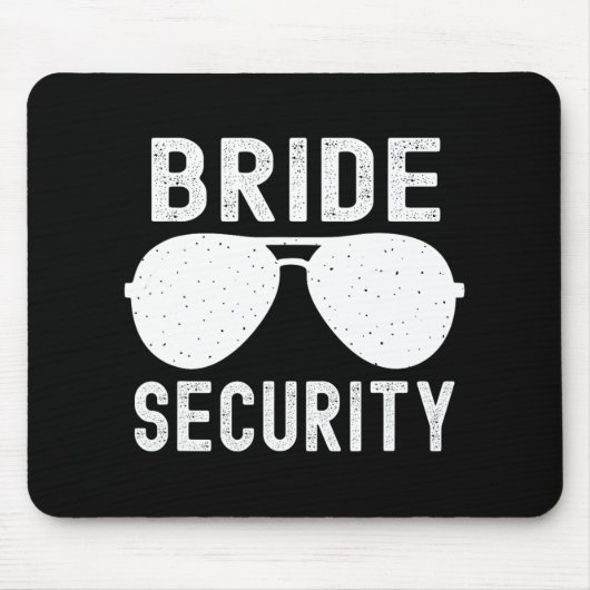 Bride Beveiliging Grappig Huwelijk Bachelorette Fe Muismat (Voorkant)