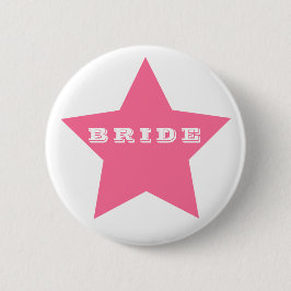 BRIDE | Big HOT PINK Star-Button Ronde Button 5,7 Cm
