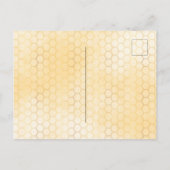 Bride-bijenhoning druppelt vrijgezellenfeest op briefkaart (Achterkant)