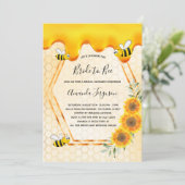 Bride-bijenhoning druppelt vrijgezellenfeest op kaart (Staand voorkant)