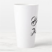 Bride Black Elegant Script Gifts Stylish Weddings Latte Mok (Voorkant)