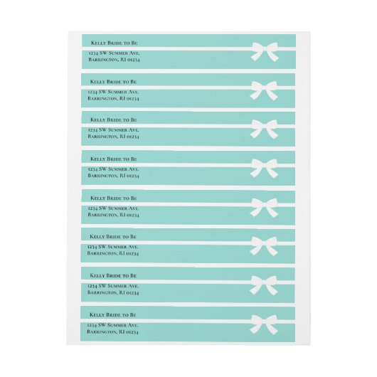 BRIDE Blauwgroen Blauw Wit adres Envelope (Vel)