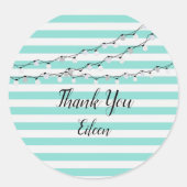 Bride Blauwgroen Blauwe Bridal Brunch Shower Twink Ronde Sticker (Voorkant)