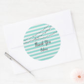 Bride Blauwgroen Blauwe Bridal Brunch Shower Twink Ronde Sticker (Envelop)