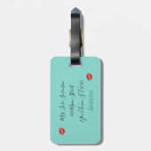 BRIDE Blauwgroen blauwe bride om Vrijgezellenfeest Bagagelabel (Achterkant verticaal)