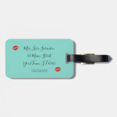 BRIDE Blauwgroen blauwe bride om Vrijgezellenfeest Bagagelabel (Achterkant horizontaal)