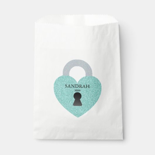 BRIDE Blauwgroen Blue Celebration Shower Party Bedankzakje (Voorkant)