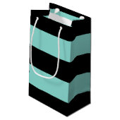 BRIDE Blauwgroen Blue en Black Shower Party Klein Cadeauzakje (Achterkant Gekanteld)