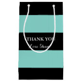 BRIDE Blauwgroen Blue en Black Shower Party Klein Cadeauzakje (Voorkant)