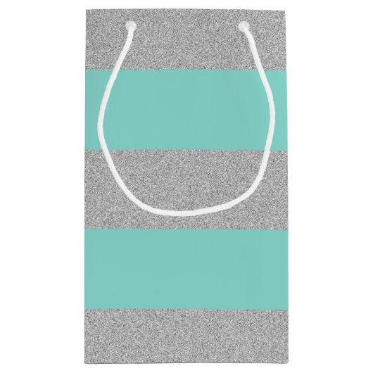 BRIDE Blauwgroen Blue en Silver Shower Klein Cadeauzakje (Achterkant)