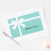BRIDE Blauwgroen Blue Tiara Party - Persoonlijk Rechthoekige Sticker (Envelop)