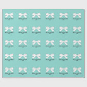 BRIDE Blauwgroen Blue Tiara Shower Party - Geperso Cadeaupapier (Vlak)