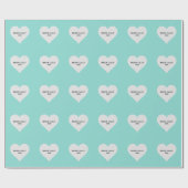 BRIDE Blauwgroen Blue Tiara Shower Party - Geperso Cadeaupapier (Vlak)