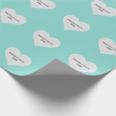 BRIDE Blauwgroen Blue Tiara Shower Party - Geperso Cadeaupapier (Hoek)