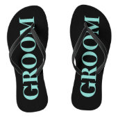 BRIDE Blauwgroen brute brute brute bruiloft Teenslippers (Voetbed)