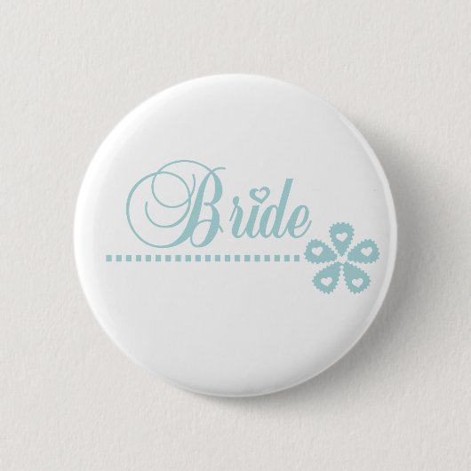 Bride Blauwgroen Elegance Ronde Button 5,7 Cm (Voorkant)
