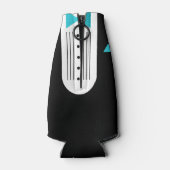 BRIDE Blauwgroen Tuxedo Bridal Partij Flesjeskoeler (Achterkant)