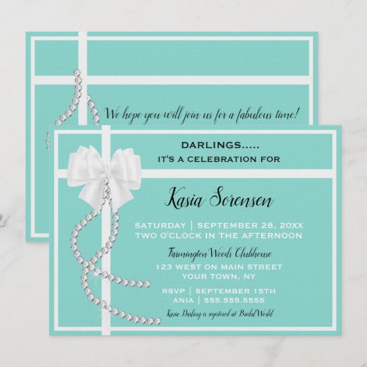 Bride Bling Darling Baby Glam Party (Voorkant / Achterkant)