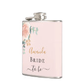 Bride blush roos florale eucalyptus bachelorette heupfles (Links)