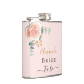 Bride blush roos florale eucalyptus bachelorette heupfles (Rechts)