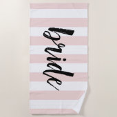 Bride | Blush Stripe Strandlaken (Voorkant)