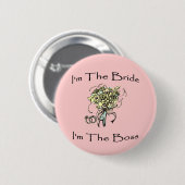 Bride Boss Ronde Button 5,7 Cm (Voorkant /achterkant)