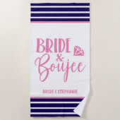 Bride & Boujee Persoonlijke Bruid Strandlaken (Voorkant)