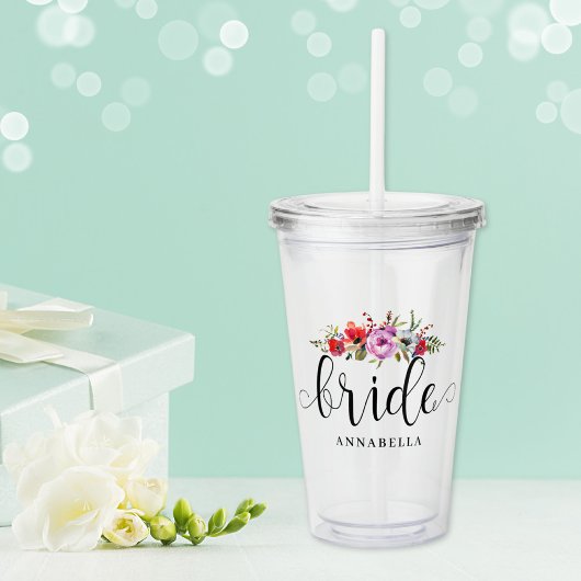 Bride Bouquet Acryl Drinkbeker