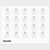 Bride Bridal Gown Stickers (Vel)