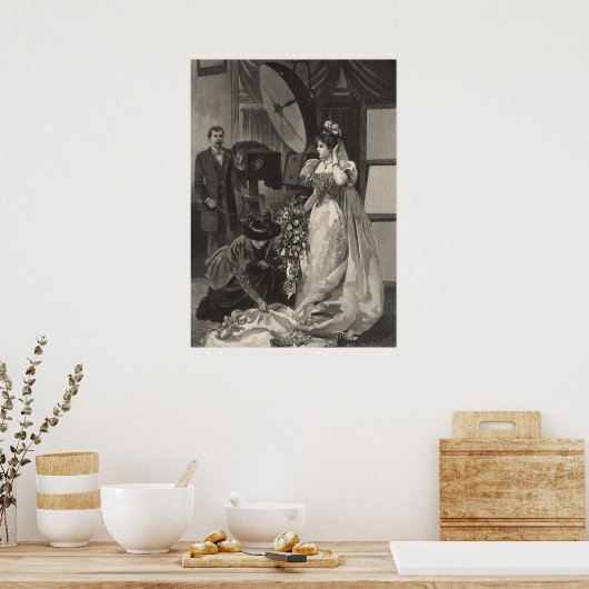  Bride, Bridal-portret met fotograaf Poster (Keuken)