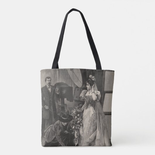  Bride, Bridal-portret met fotograaf Tote Bag (Achterkant)