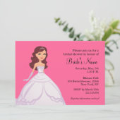 Bride Bridal Shower-uitnodiging Kaart (Staand voorkant)